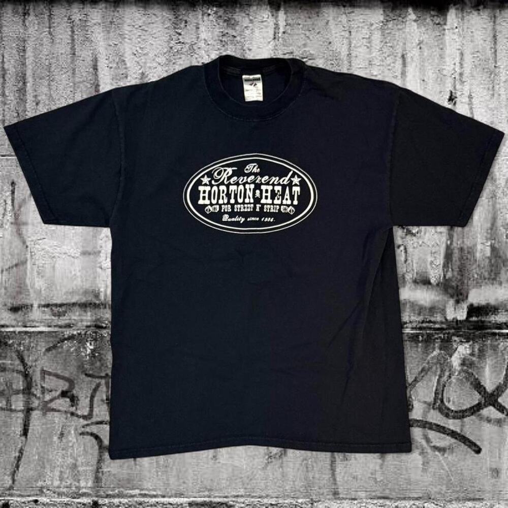 The Reverend Horton Heat For Street N’ Strip Tee - Large - Black Rockabilly